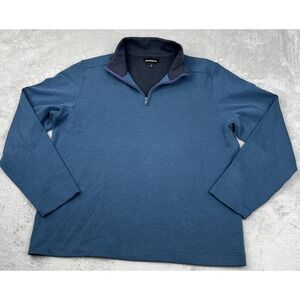 Bonobos Golf Shirt 1/4 Zip Pullover‎ Men's XL Blue Preppy Long sleeve Sweatshirt